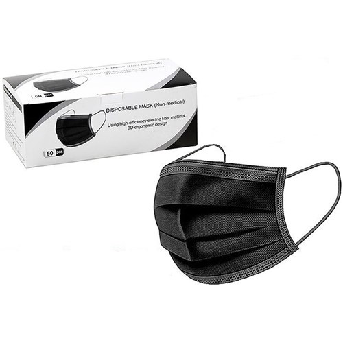 Disposable Face Mask (Non Medical) - Black